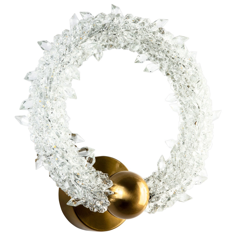 Бра кольцо с кристаллами из хрусталя Gilbertine Crystals Ring Wall Lamp
