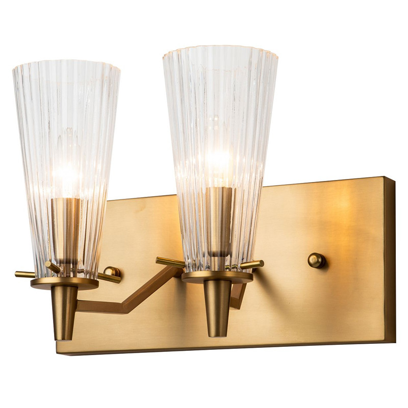 Бра коричнево-бронзового цвета с прозрачными плафонами Buffe