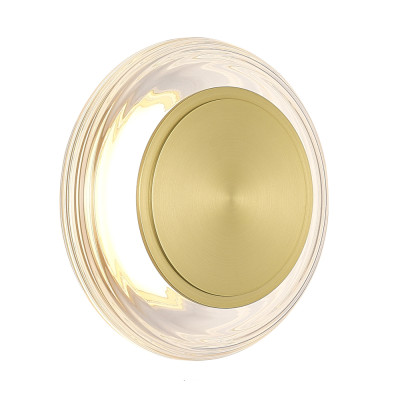 Бра круглое золото/прозрачный Plumpness LED 7
