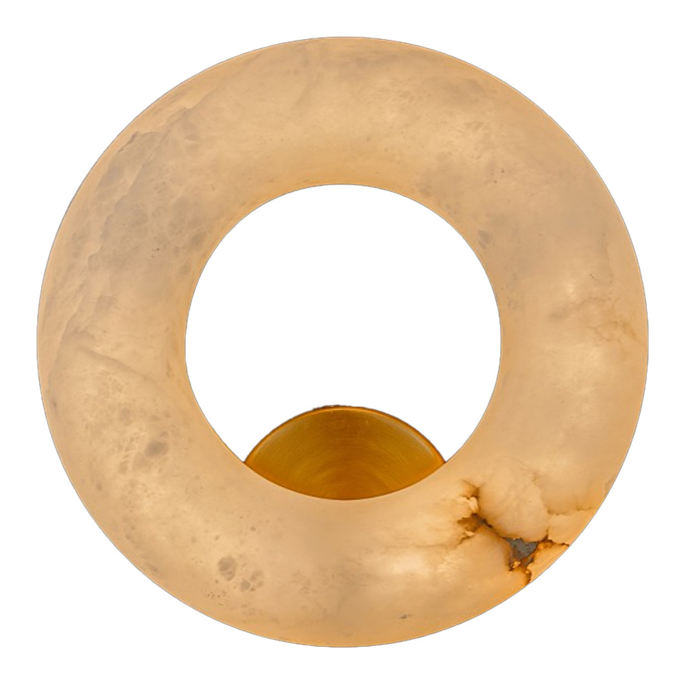 Бра круглое из натурального камня с декоративным центральным элеменом Cryptocrystalline Stone