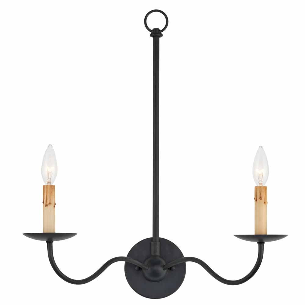 Бра настенное черное с 2-мя лампами Candle Sleeves