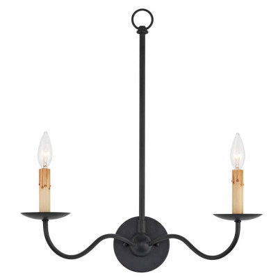 Бра настенное черное с 2-мя лампами Candle Sleeves