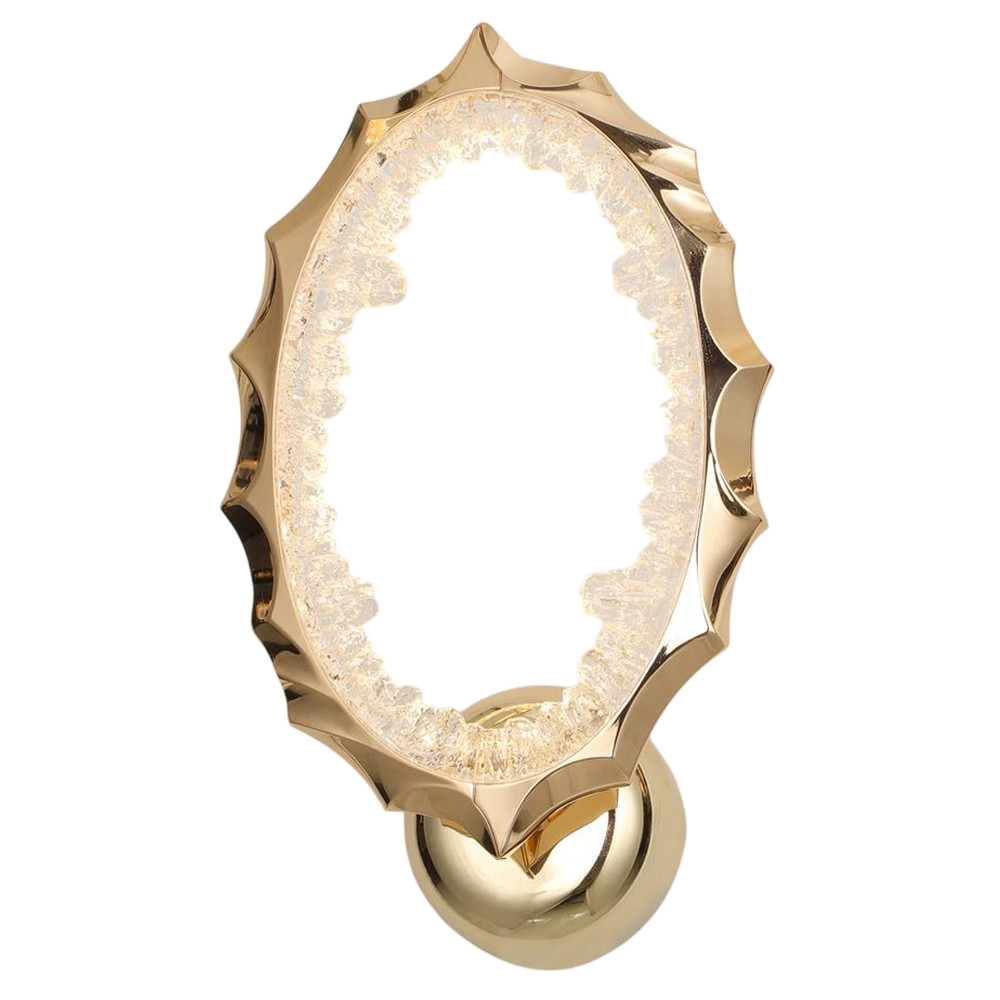 Бра овальное светодиодное с золотистым каркасом Ring of Fire