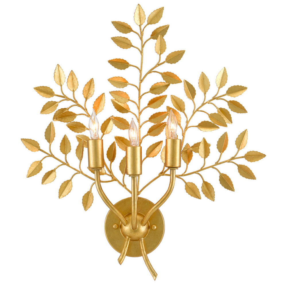 Бра с 3-мя лампами и декором в виде веток с листьями Little Twigs