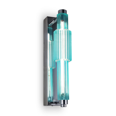 Бра с вертикальным узким плафоном Fuse Crystal Blue