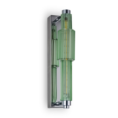 Бра с вертикальным узким плафоном Fuse Crystal Green