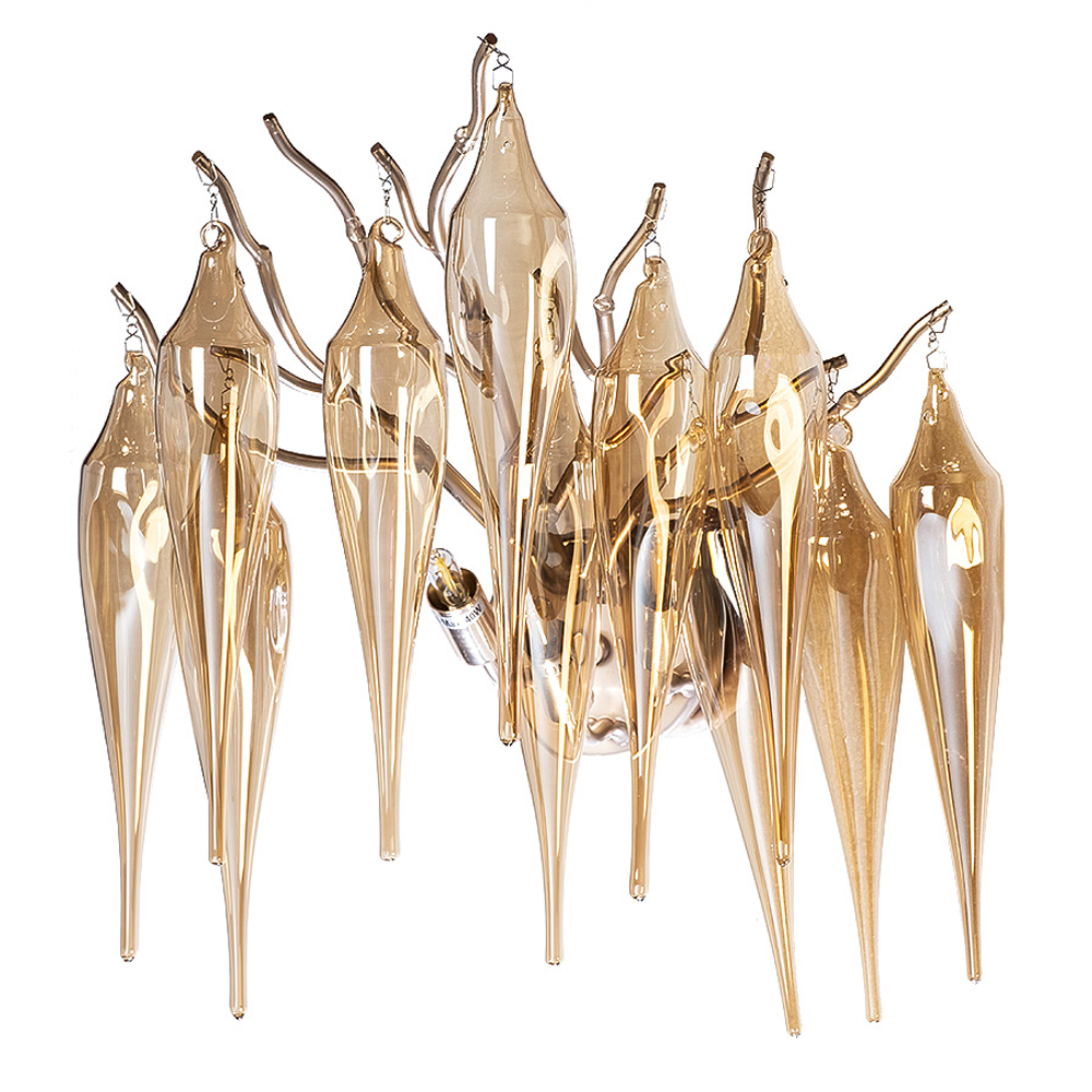 Бра с ветвистым каркасом цвета розовое золото Sconce Caramel