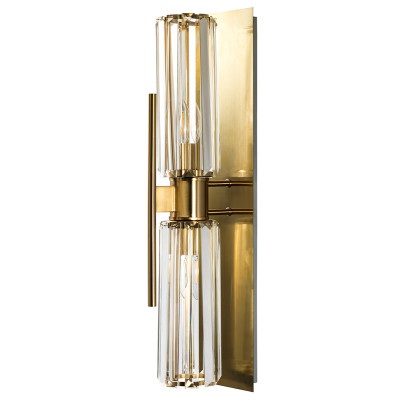 Бра с двумя хрустальными цилиндрическими плафонами Glass TUBE