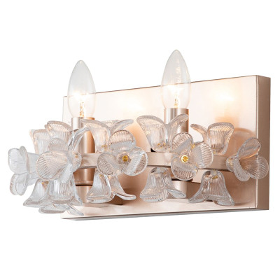 Бра с декором из стеклянных цветов Myosotis