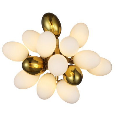 Бра с золотым каркасом и белыми матовыми плафонами Sprouts of Light