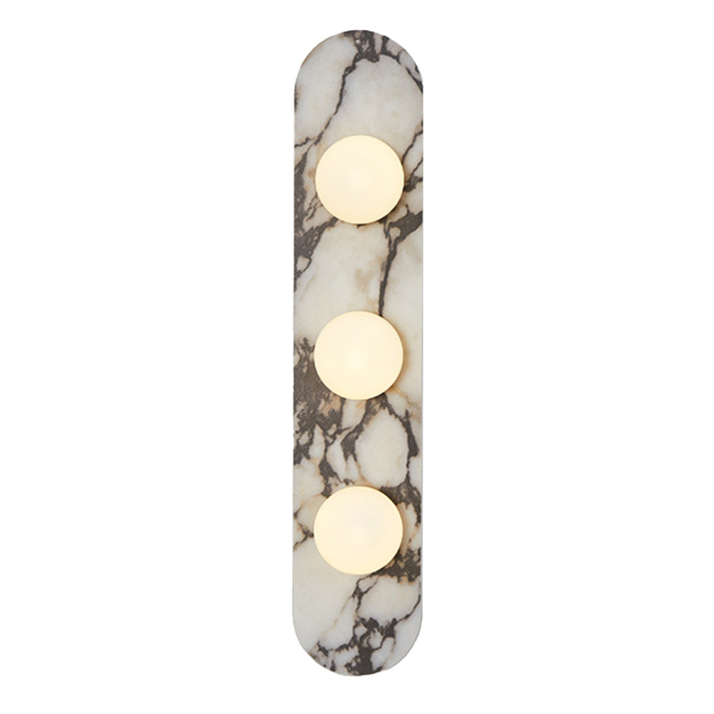 Бра с каменным основанием и 3-мя плафоном из стекла Shaw Marble Lighting