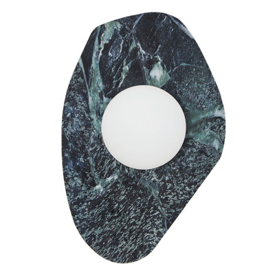 Бра с каменным основанием и плафоном из стекла Amazon Green Shaw Marble Lighting