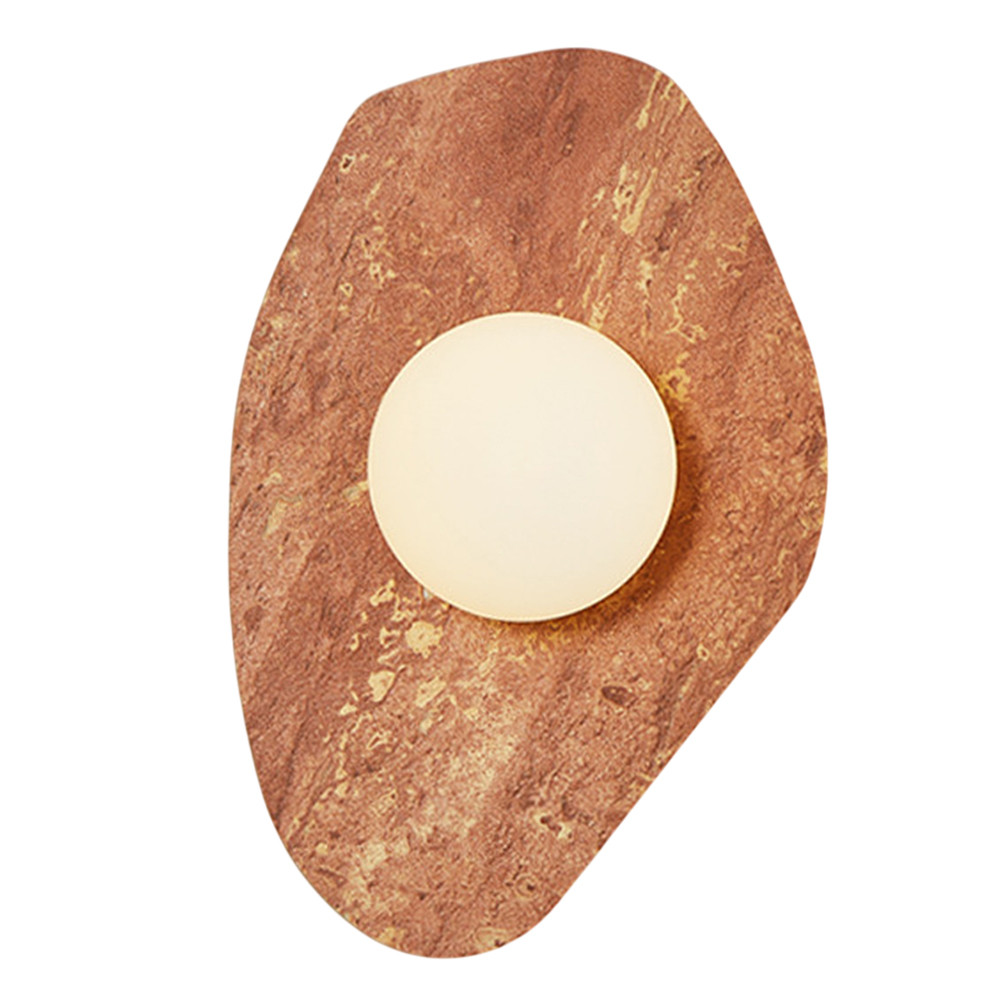 Бра с каменным основанием и плафоном из стекла Brown Shaw Marble Lighting