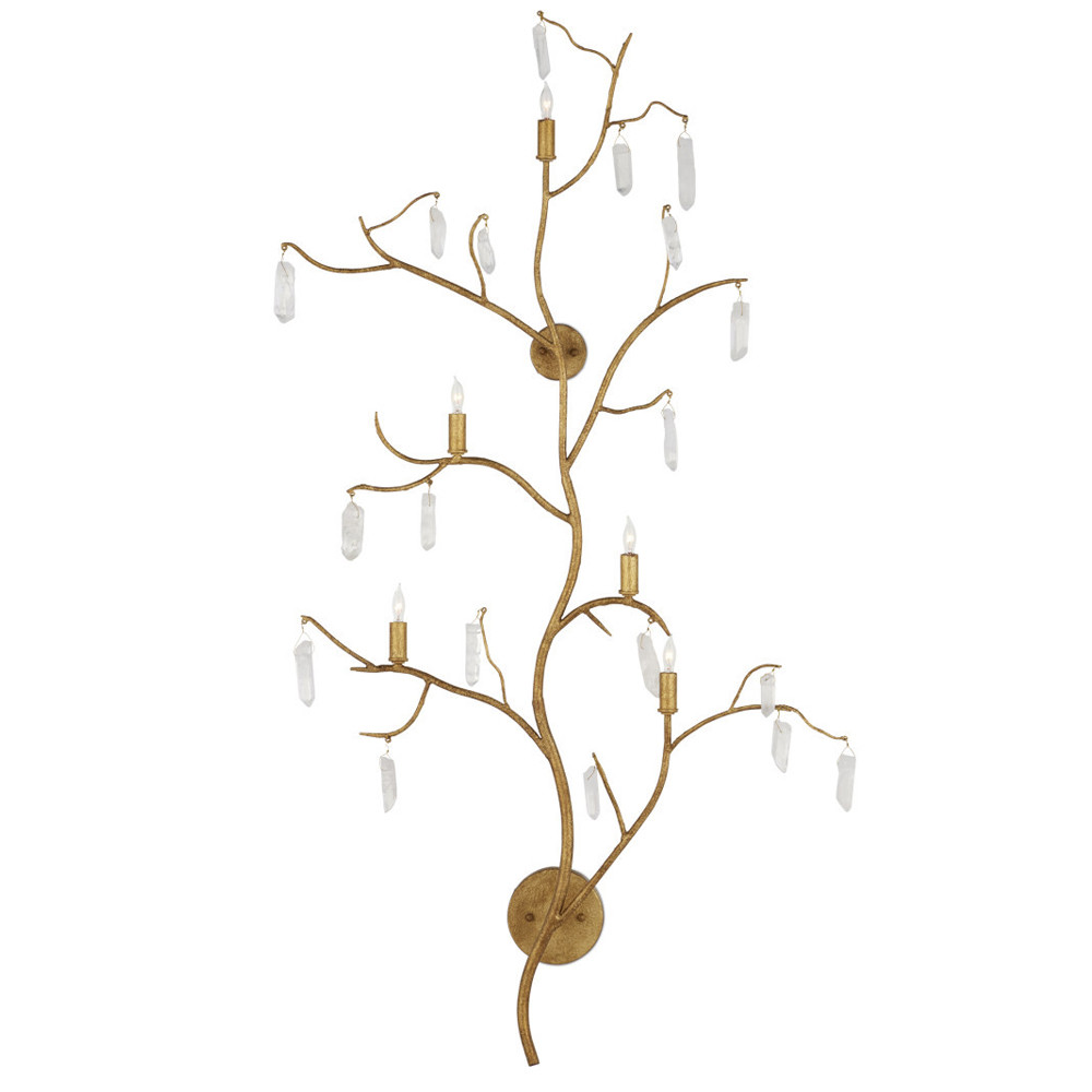 Бра с каркасом в виде веток усыпанных кристаллами Branches with Crystals