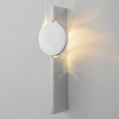 Бра с круглым зеркальным диском на прямоугольном соновании Reflection Circle Glow