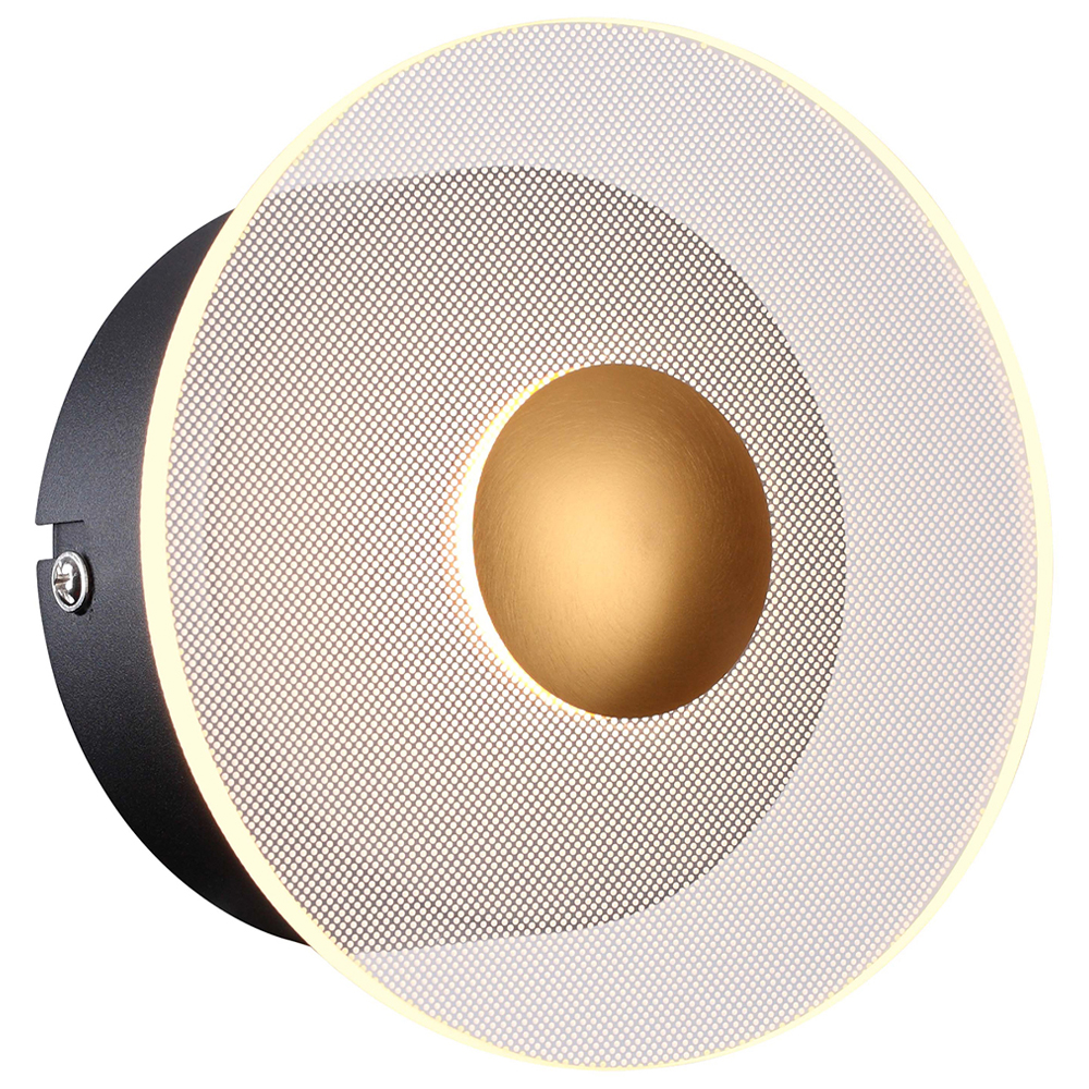 Бра с круглым плафоном и золотистыми акцентами Aurelia Circles