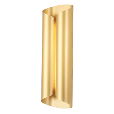 Бра с матовым цилиндрическим абажуром цвета латунь Monolith