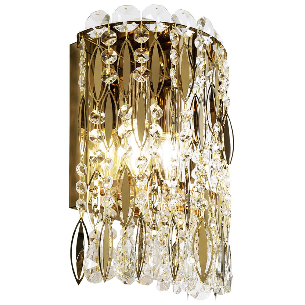 Бра с металлическими и хрустальными подвесками Bonnay Crystal Wall Lamp
