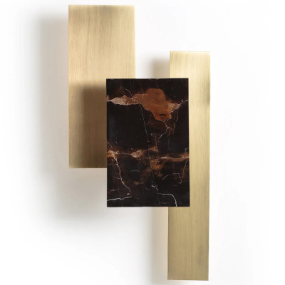 Бра с мраморным декором Marble Brass Laurel Wall Lamp
