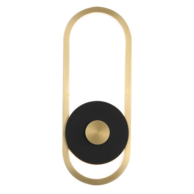 Бра с овальной рамой цвета латунь Midnight Orbit