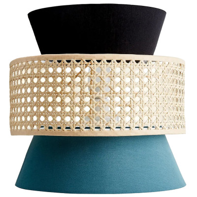 Бра с плетеным декором из ротанга Bonnie Wicker Blue Wall Lamp