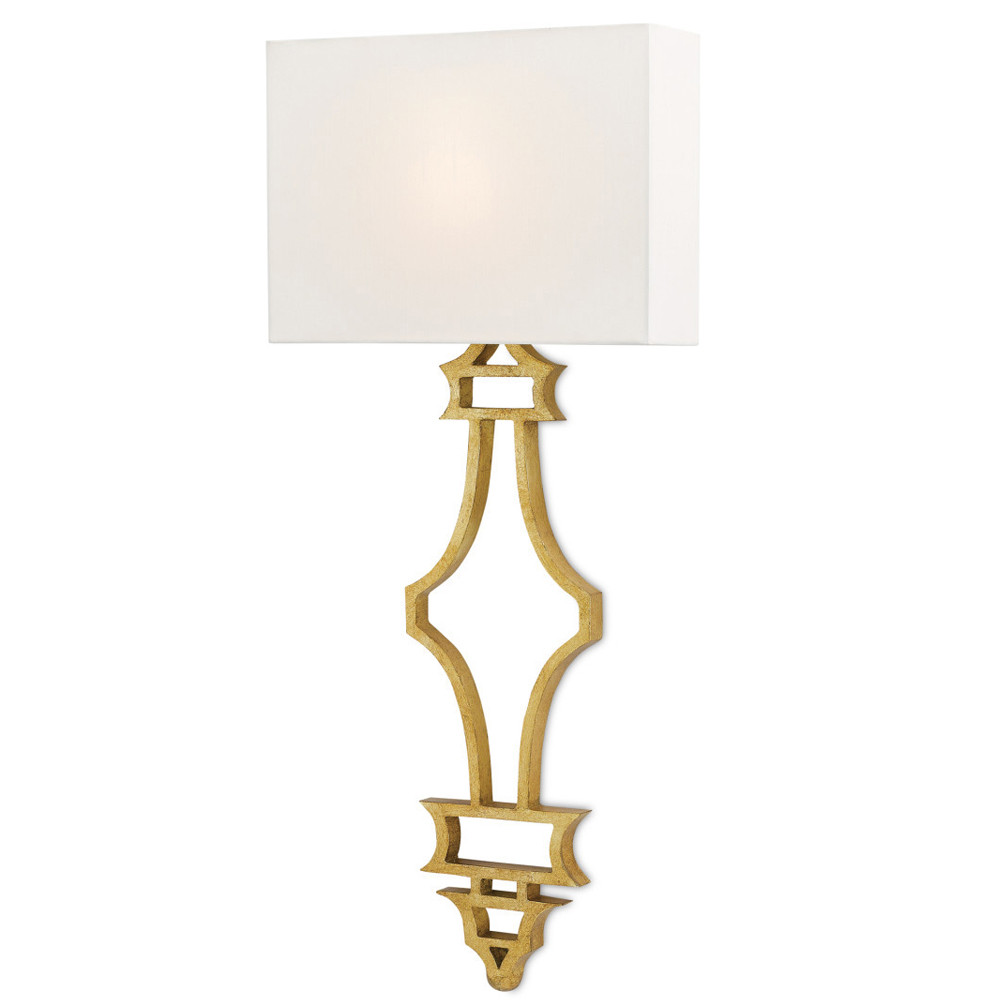 Бра с прямоугольным тканевым абажуром на фигурном основании Ornate Figure