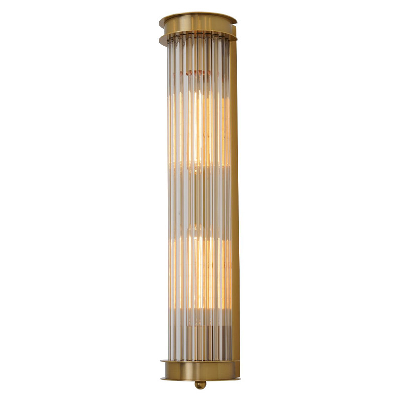 Бра с рифленым плафоном Glass Tube Brass
