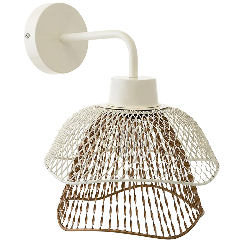 Бра с сетчатым металлическим абажуром Beige Gold Mesh Lampshade