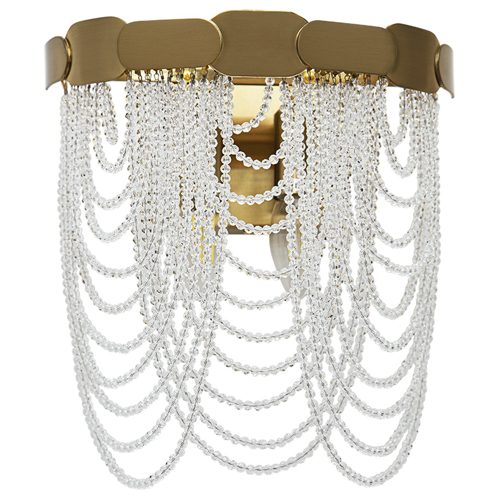 Бра с хрустальными подвесками Riche Crystal Metal Wall Lamp