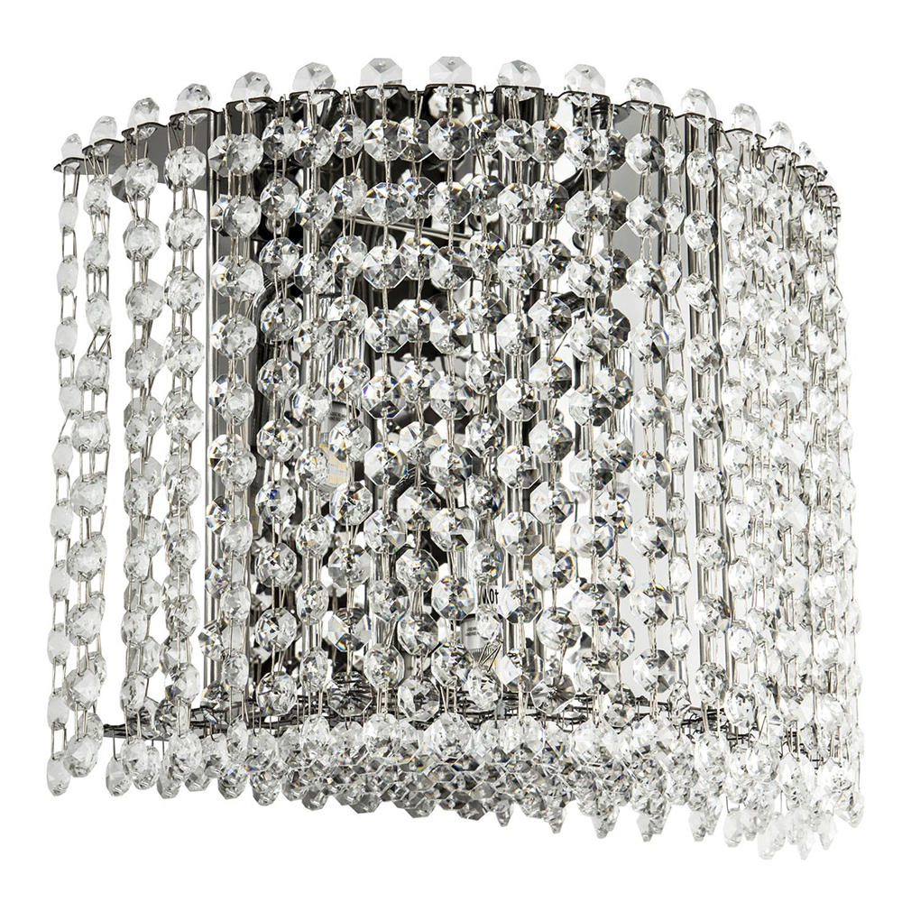 Бра с хрустальными подвесками хром Crystal Art Chrome Wall Lamp