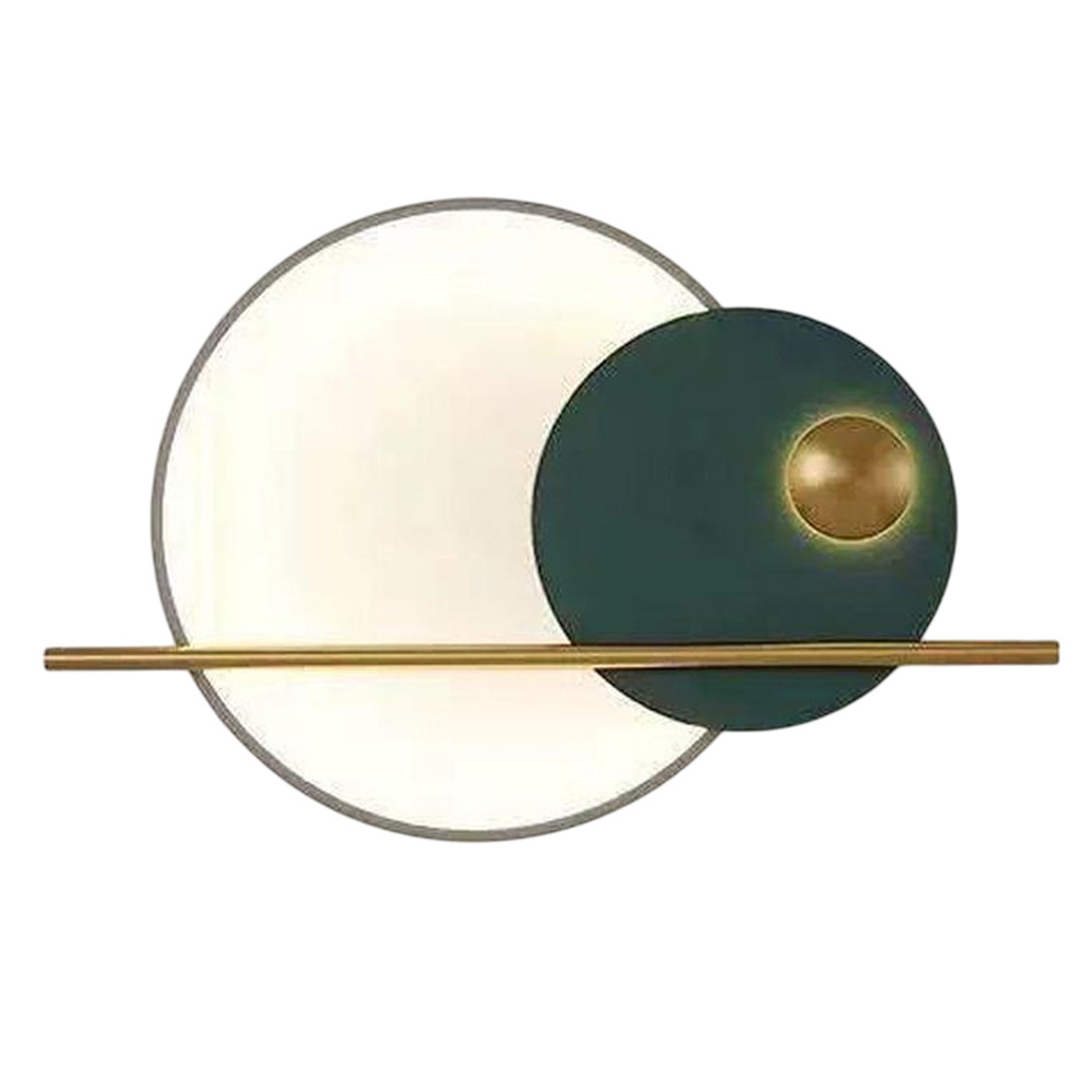 Бра светодиодное круглое в оттенках бронзового и зеленого цвета Kosmikos