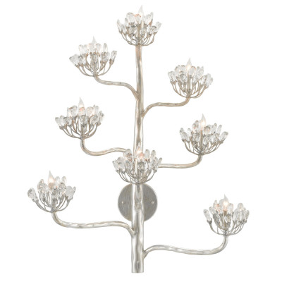 Бра серебряное в виде растения Silver Flower Glade