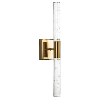 Бра со стеклянным плафоном латунь Gileberte Glass Tube Wall Lamp Brass