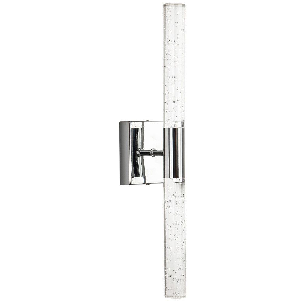 Бра со стеклянным плафоном хром Gileberte Glass Tube Wall Lamp Chrome