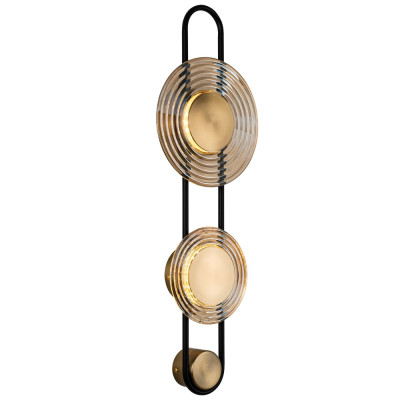 Бра со стеклянными плафонами в форме дисков Savio Brown Glass Disc Light