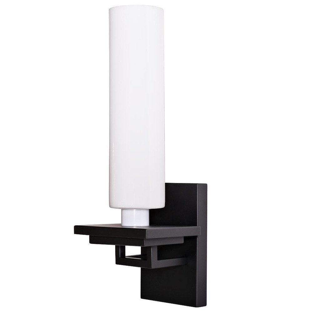 Бра черно-белое из дерева и стекла Elegant Severe Light