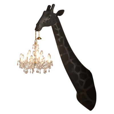 Бра черный жираф Black Giraffe Wall Lamp Sconce Chandalier