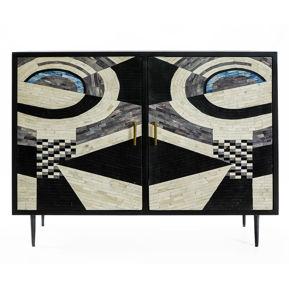 Буфет в гостиную с инкрустацией Bone Inlay sideboard - 2 doors