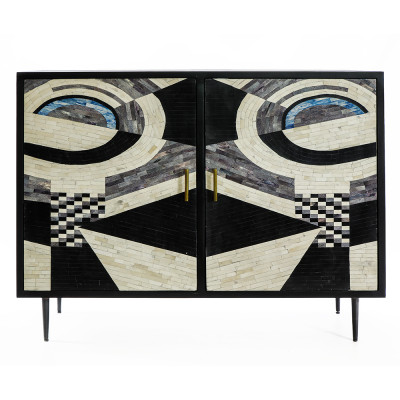 Буфет в гостиную с инкрустацией Bone Inlay sideboard - 2 doors