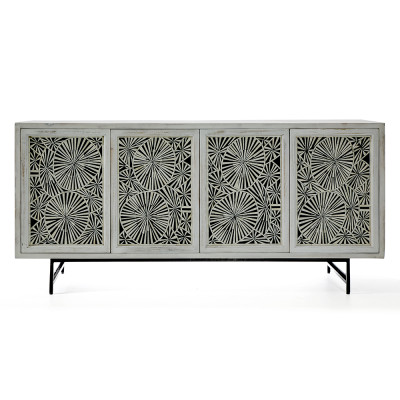 Буфет в гостиную с инкрустацией Palm Sideboard with Bone Inlay