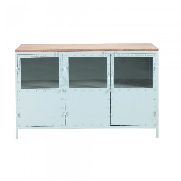 Буфет в стиле Лофт Industrial Rust Blue Chest Голубой