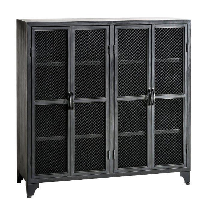 Буфет в стиле Лофт металлический Industrial Grid Buffet Черный