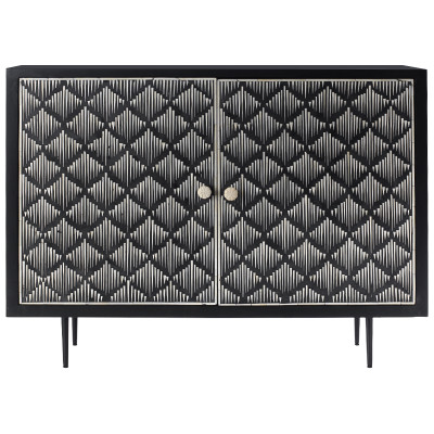 Буфет инкрустированный костью Bone Inlay black