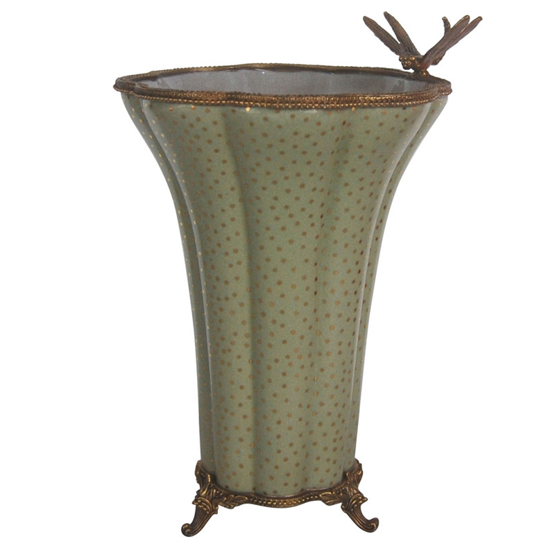 Ваза Dragonfly and Gold Dots Vase