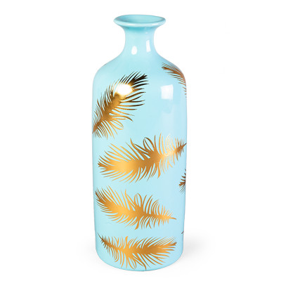 Ваза Gold feathers on blue Vase 30