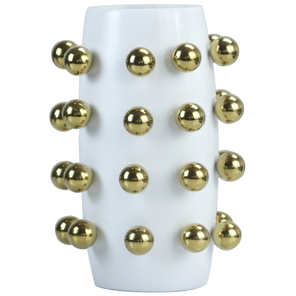 Ваза Molecule Vase Gold White