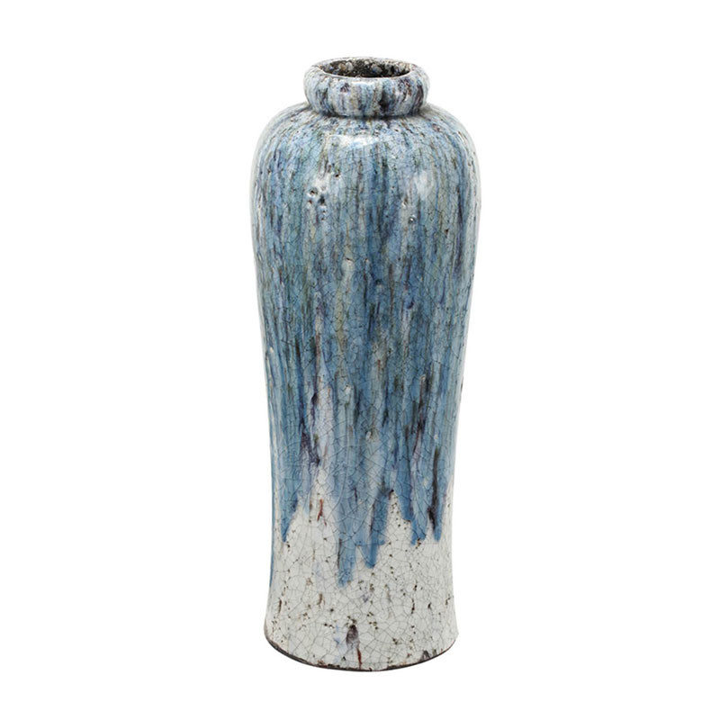 Ваза Terracotta Vase blue-white high