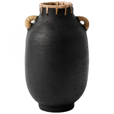 Ваза Vase Ceramic & Rattan