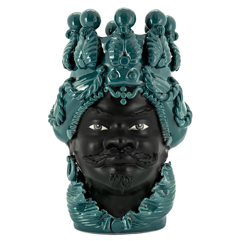 Ваза VASE MORO BIG MAN SIMPLY MAT dark turquoise