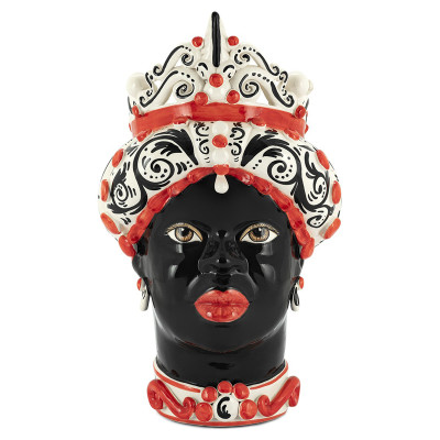 Ваза VASE MORO LADY MEDIUM black and red